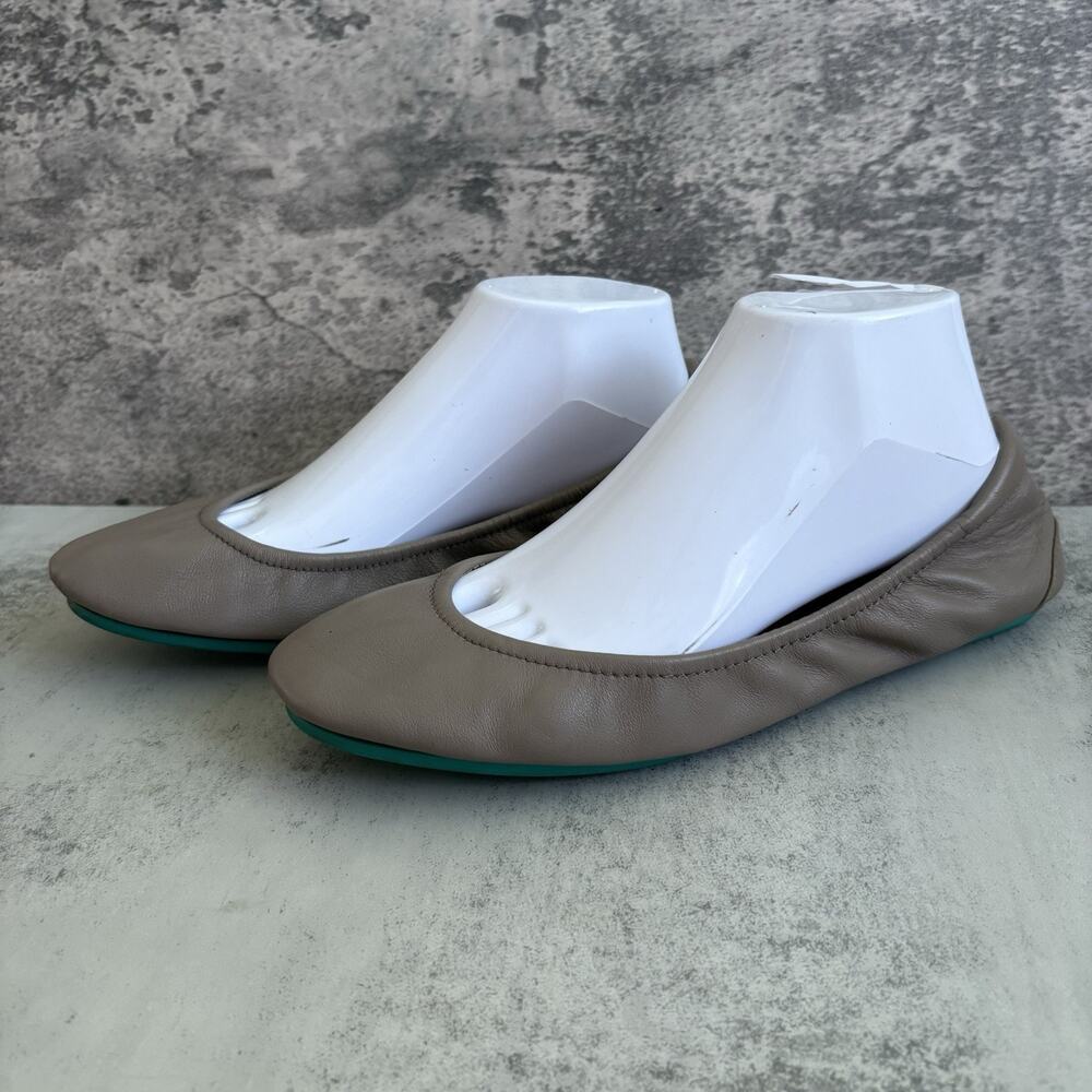 Tieks by Gavrieli Women 9 Taupe Brown Leather Lifestyle Casual Daily Ballet Flat